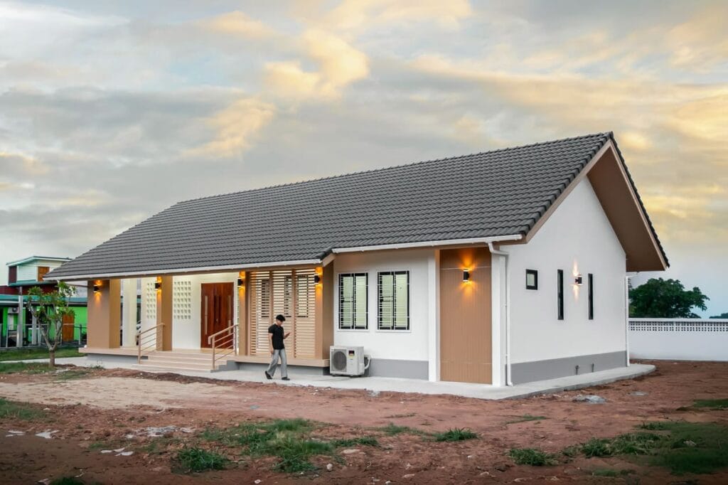 บ้านชั้นเดียว ทรงจั่ว